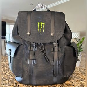 Monster Energy backpack full size black pleather